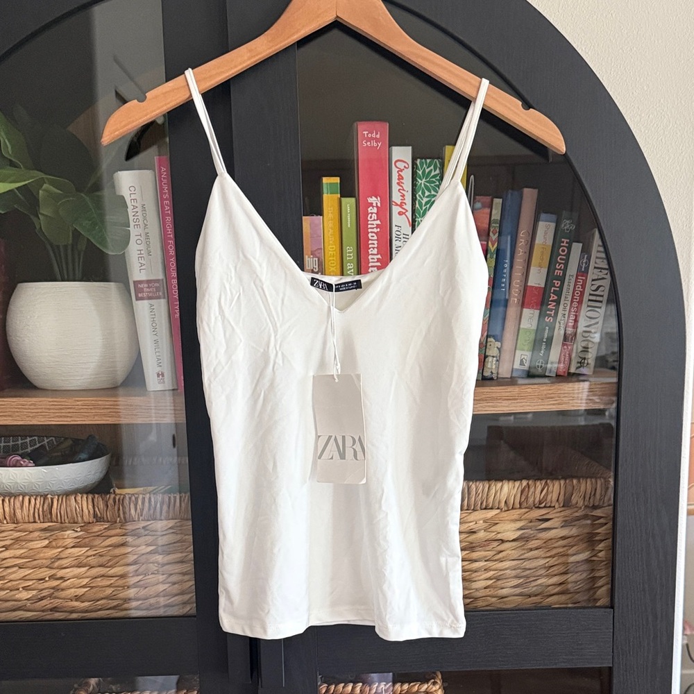 Zara Elegant White Camisole Top